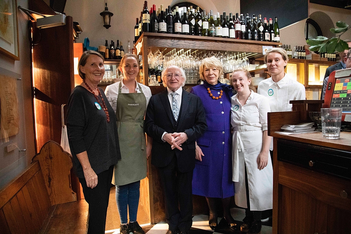 President Michael D Higgins’ visit to the Farmgate Cafe in the English Market Cork