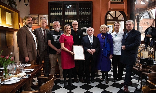 President Michael D Higgins’ visit to the Farmgate Cafe in the English Market Cork 
