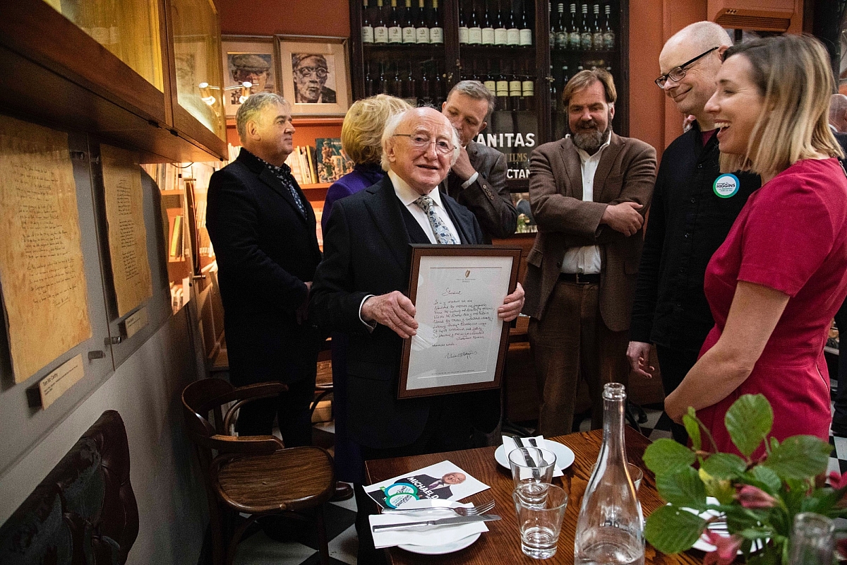 President Michael D Higgins’ visit to the Farmgate Cafe in the English Market Cork