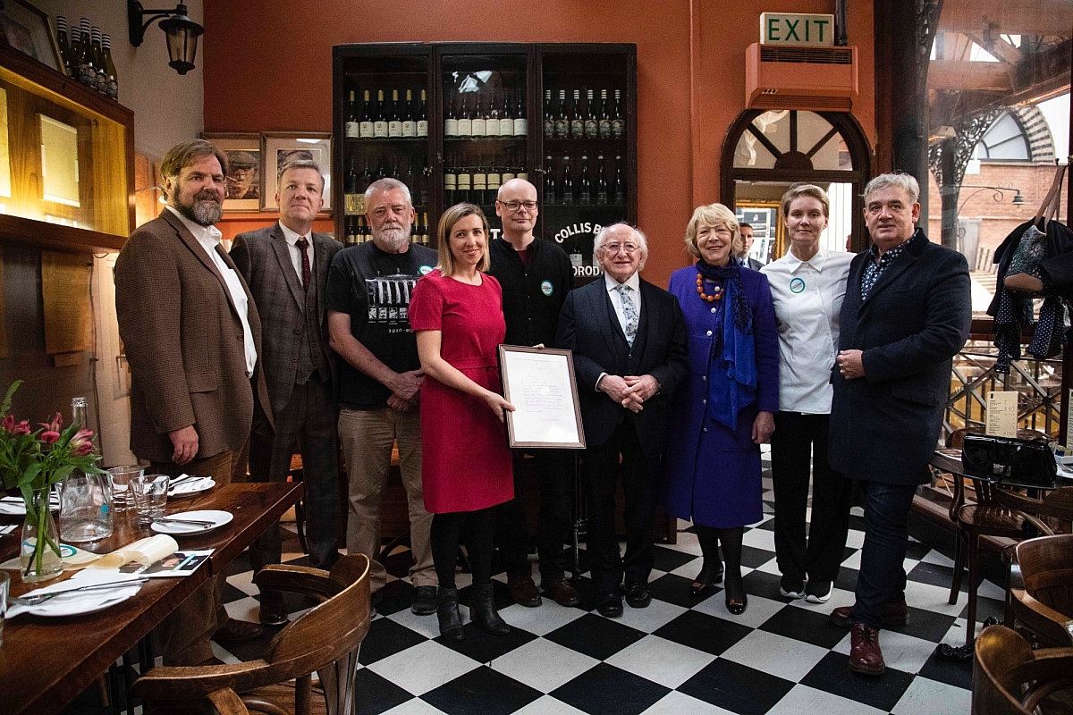 President Michael D Higgins’ visit to the Farmgate Cafe in the English Market Cork