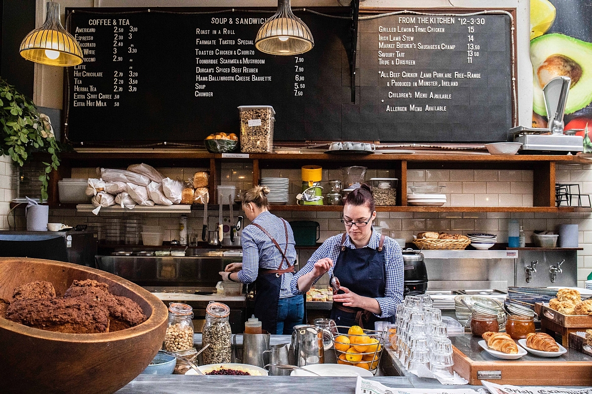 Breakfast service at the Farmgate Cafe upstairs in the English Market in Cork city
