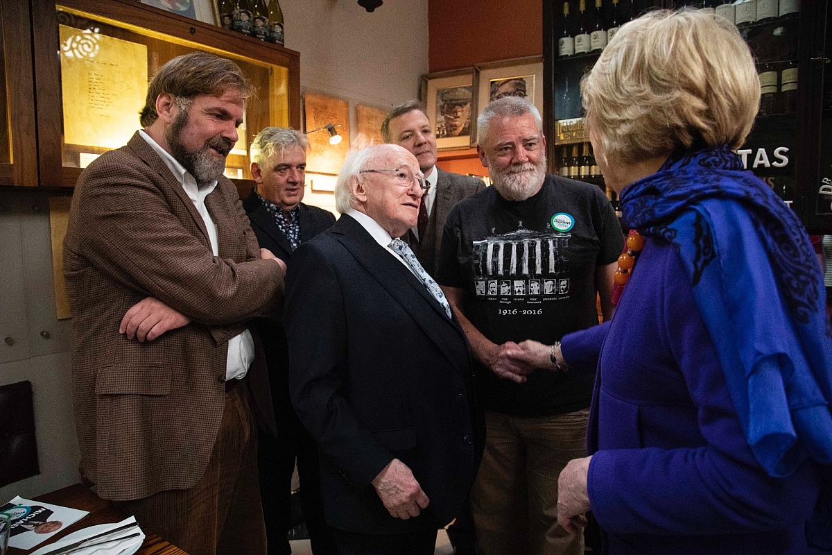 President Michael D Higgins’ visit to the Farmgate Cafe in the English Market Cork